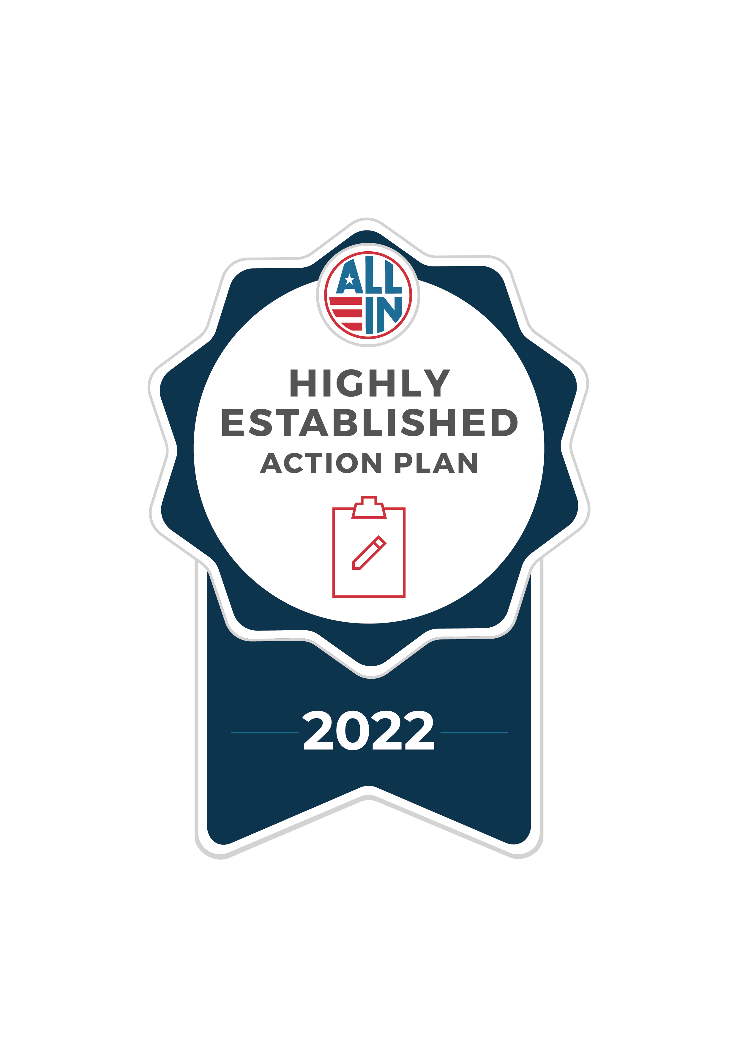 2022 ALL IN Highly Established Action Plan Seal