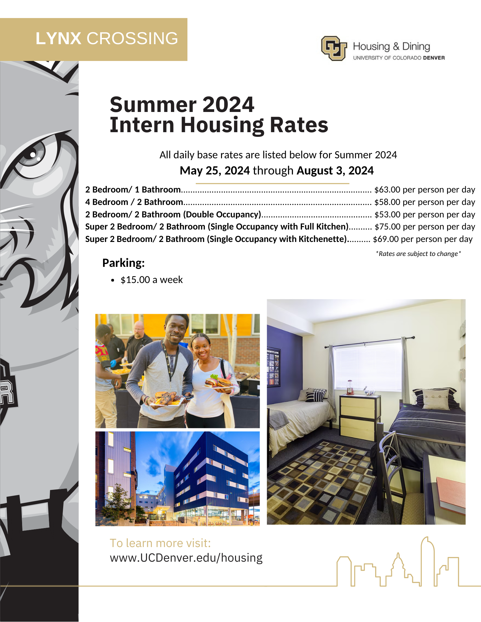 Intern Housing 2024 Rate