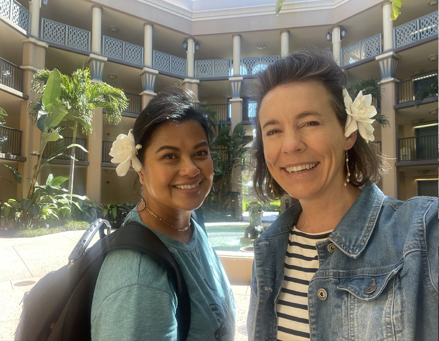 CU Nursing students Erin Newton and Joanne Leibowitz at the SNA Conference