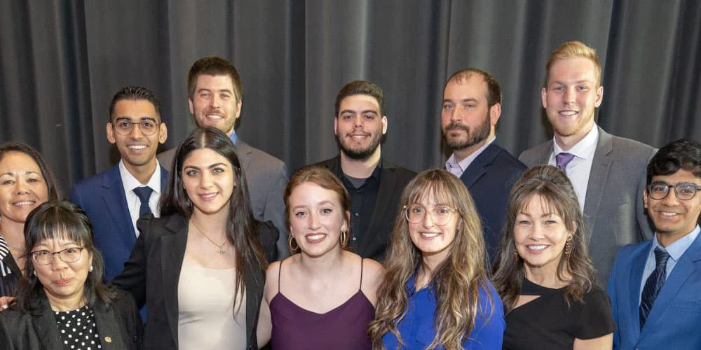 Group of Business School scholarship recipients at the 2023 Celebration of Success gala.