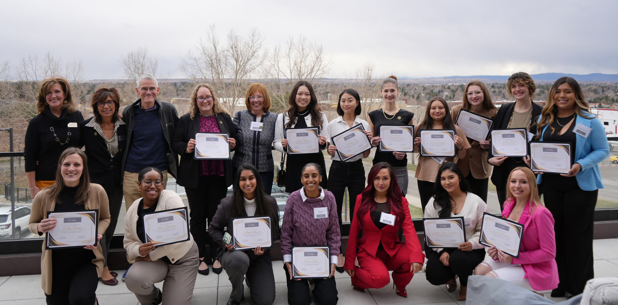 Participants of the Empowering Women in Business program gather at the end of the program’s inaugural semester.