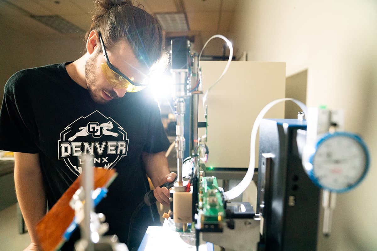 A student in a lab