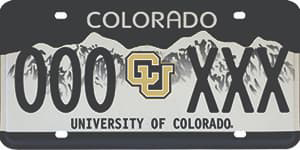 CU License Plate with CU Letters Only