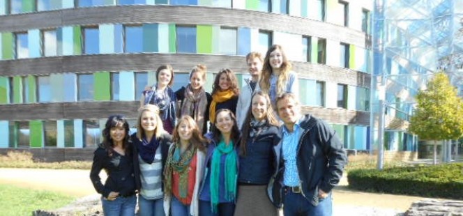 Berlin returnees posing outside