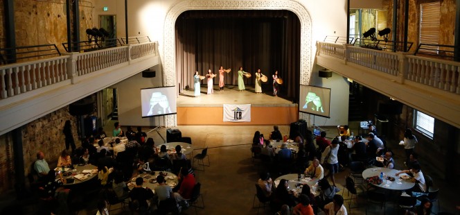 banquet guests and performers