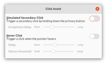 click assist settings