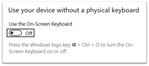 on screen keyboard settings